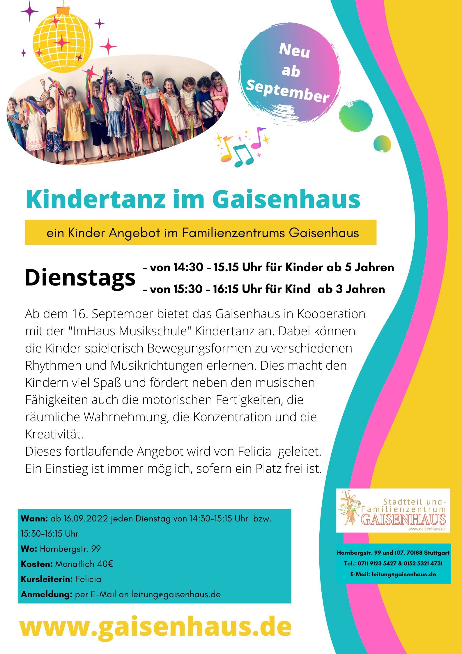Kindertanz- Sept. 2022- Gaisenhaus