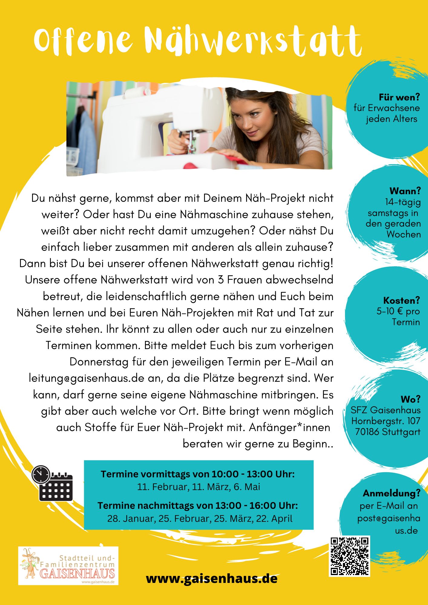 Nähwerkstatt Gaisenhaus 2023